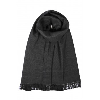 Bufanda de seda y algodón hecha a mano en telar