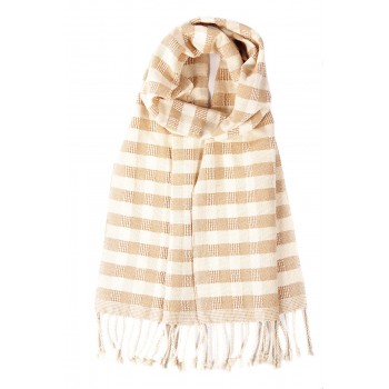 Organic cotton and silk scarf handwoven in loom