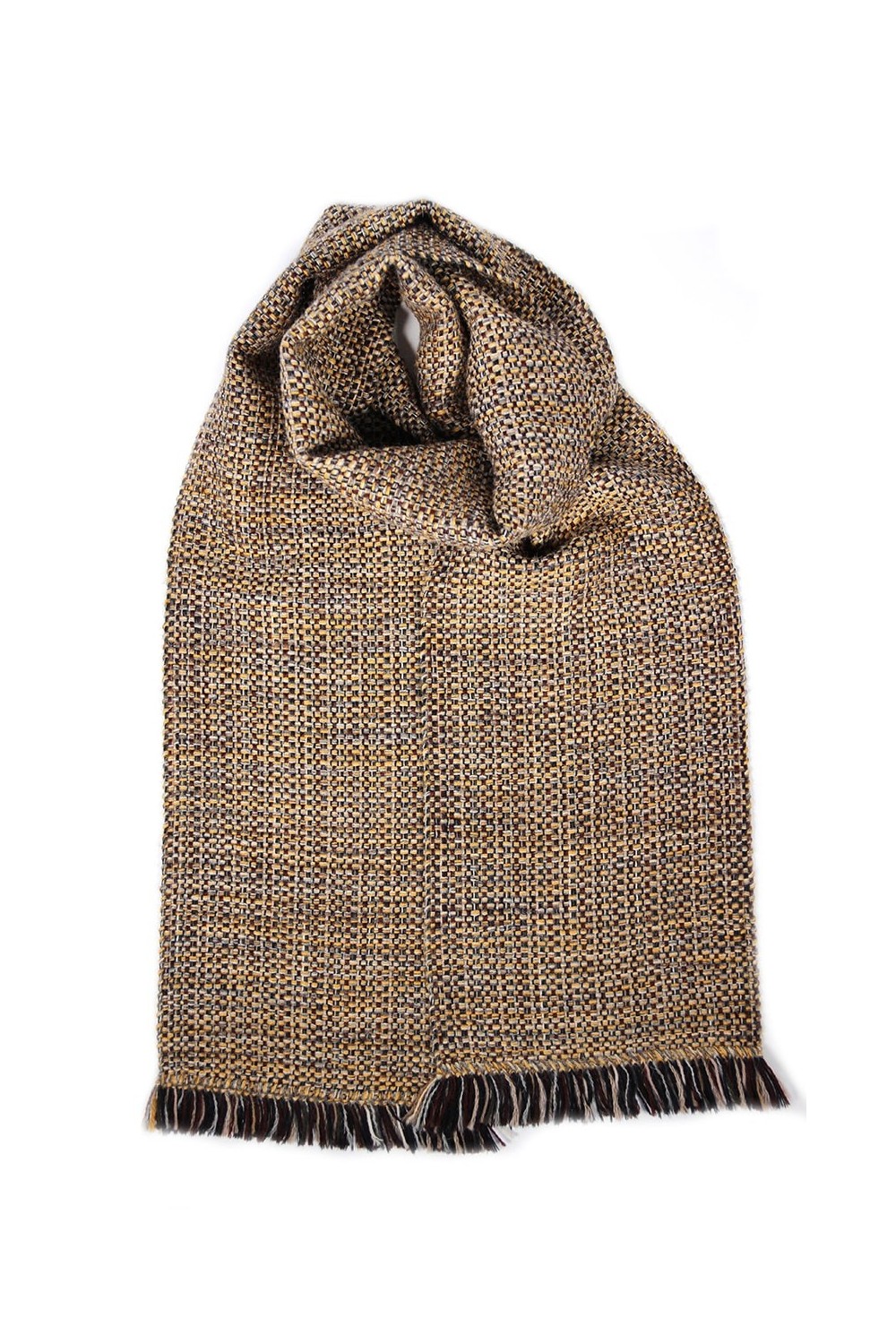 Handmade merino wool and alpaca loom scarf