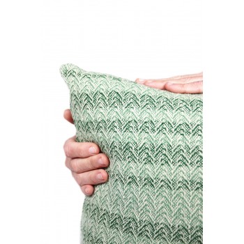 Merino wool cushion handwoven in loom.