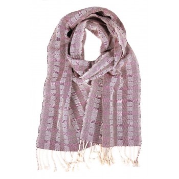 Organic cotton and silk scarf handwoven in loom