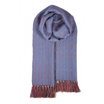 Alpaca and silk scarf handwoven in loom